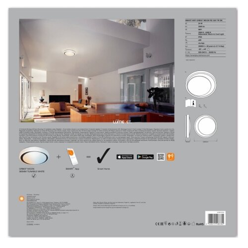 Ledvance LED RGBW prigu&amp;scaron;iva plafonska svetiljka SMART+ KITE LED/18W/230V Wi-Fi Slike