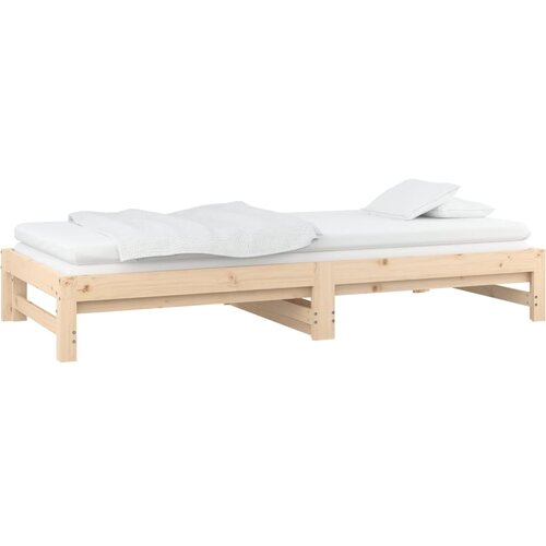  Dnevni ležaj na izvlačenje 2 x (90 x 200) cm masivna borovina Slike