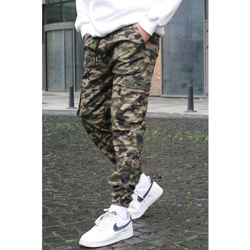 Madmext Men's Cargo Pocket Khaki Camouflage Pants 5447 Slike