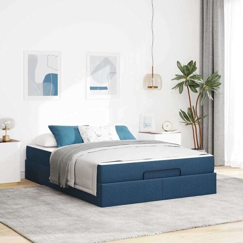  Krevetna konstrukcija Ostalo s pohranom Plava 160 x 200 cm tkanina Slike