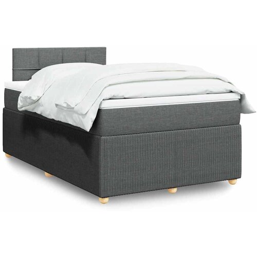  Krevet box spring s madracem tamnosivi 120 x 190 cm tkanina Cijene