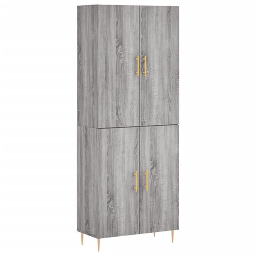 Maison Chic Visoka Komoda - Predalnik siva sonoma 69,5x34x180 cm inženirski les, (21722129) Cene