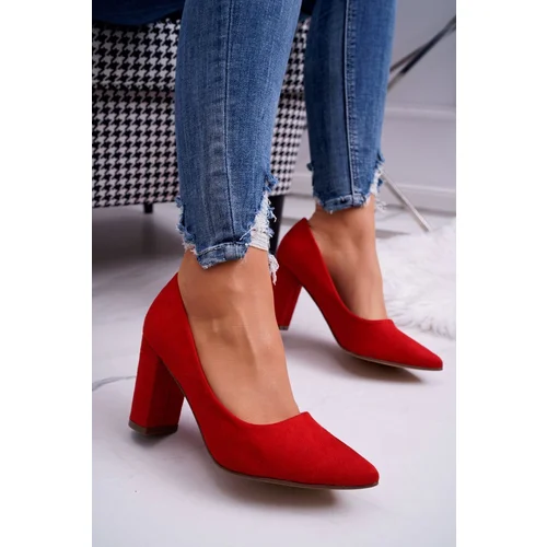 PS1 WS1 Stiletto Women's Suede Red Florena pumps