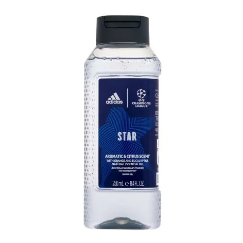 Adidas UEFA Champions League Star osvežilen gel za prhanje z vonjem pomaranče in evkaliptusa 250 ml za moške