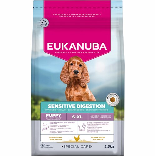 Eukanuba Special Care Sensitive Digestion Puppy s piletinom i puretinom - 2 x 2,3 kg Cijene