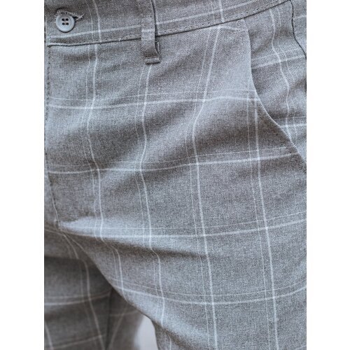 DStreet Men's Casual Trousers Light Grey Cene