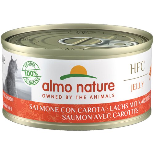 Almo Nature 70g Ekonomično pakiranje Almo Nature 24 x 70 g - HFC losos s mrkvom u želeu Cijene