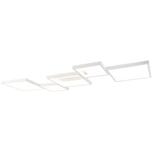 QAZQA Stropna svetilka bela z LED 3 stopnjami zatemnitve 5 lučmi - Lejo Slike