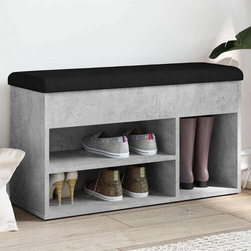 vidaXL klupa za cipele boja betona 82 x 32 x 45 5 cm konstruirano drvo Cene