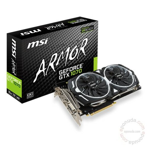 MSI GeForce GTX 1070 ARMOR 8G OC grafička kartica Slike