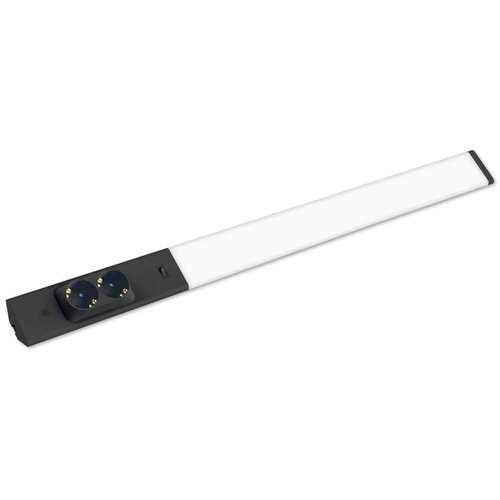  LED svjetiljka s utičnicama i sklopkom, 18 W, crna Slike