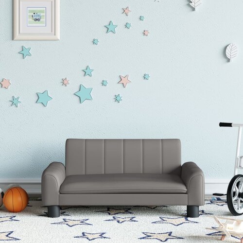 vidaXL Dječja fotelja Siva 70 x 45 x 30 cm Umjetna koža Cijene