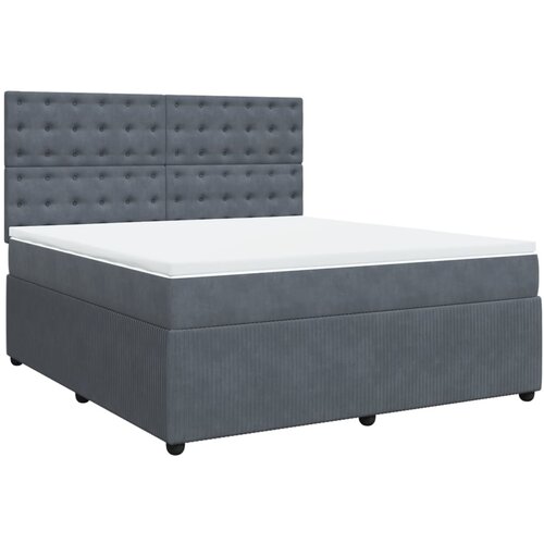 Maison Chic Box spring postelja - Vzmetna postelja z vzmetnico temno siva 180x200 cm žamet SL17170, (21894994) Cene