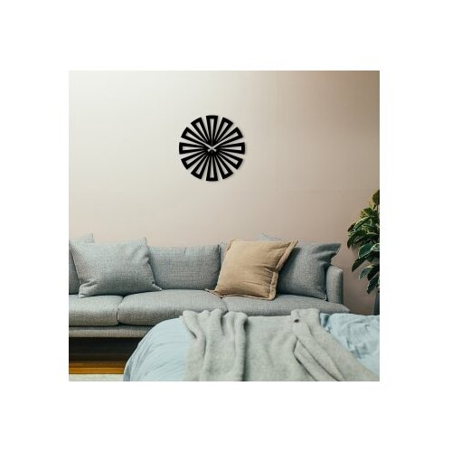 WALLXPERT Enzoclock - S003 Black Decorative Metal Wall Clock Cene