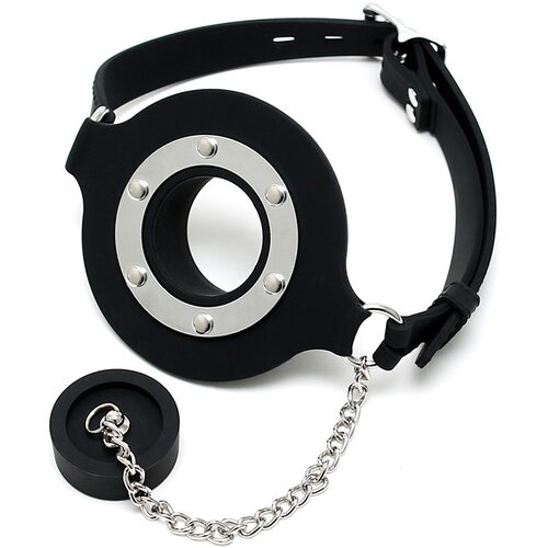 Rimba Mouthgag with Opening and Stopper Black Cene