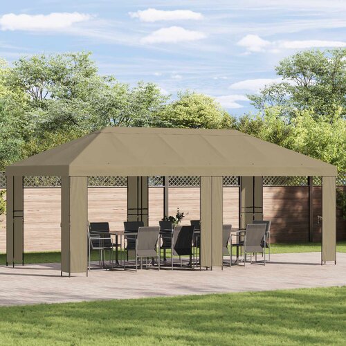 Gazebo Pokrivač 6 x 3 m Bež Poliester 190 gsm Cene