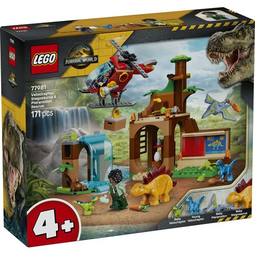 Lego Jurassic World - Spa&amp;scaron;avanje velociraptora, stegosaura i pteranodona (77981) Slike