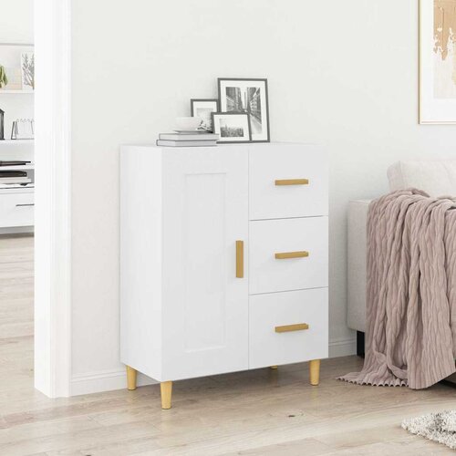  Komoda bijela 69,5 x 34 x 90 cm od konstruiranog drva Cijene