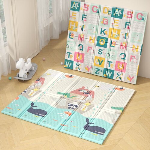 BABYLINE premium collection podloga za igru animal sailing + letters 180x200x1cm Cene