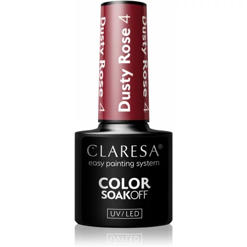 Claresa SoakOff UV/LED Color Dusty Rose gel lak za nokte nijansa 4 5 g