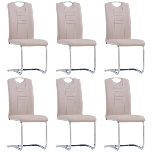  konzolne blagovaonske stolice od umjetne kože 6 kom cappuccino