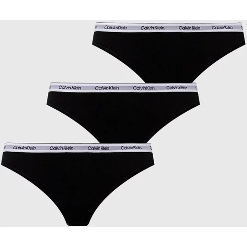 Calvin Klein Underwear Tangice 3-pack črna barva