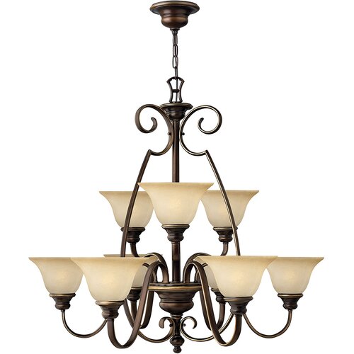 Elstead Lighting Elstead Cello 9-kraki lestenec, antično bronasta povr&amp;scaron;ina, E27, (22099786) Slike