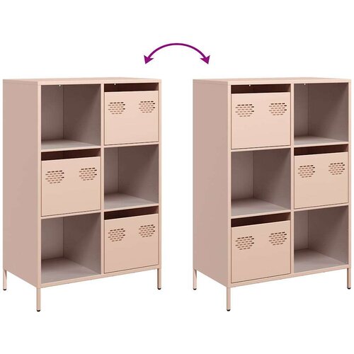 VidaXL Visoka omara roza 68x39x103,5 cm jeklo Slike