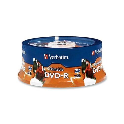  DVD-R, VERBATIM,4,7 GB,16X, spindle 25 KOM PRINTABLE Slike