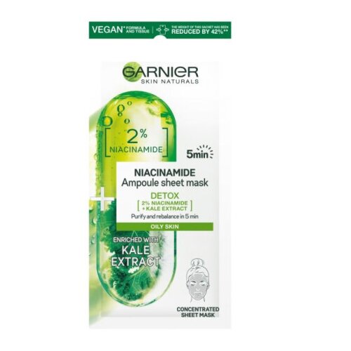 Garnier Skin Naturals Ampoule Sheet Mask Sheet maska za čišćenje i osvježavanje lica 15 g Cijene