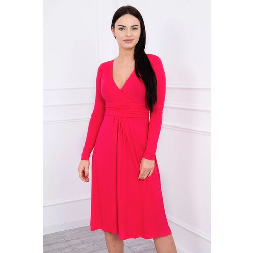  Dress cut under the bust, long sleeve fuchsia Slike