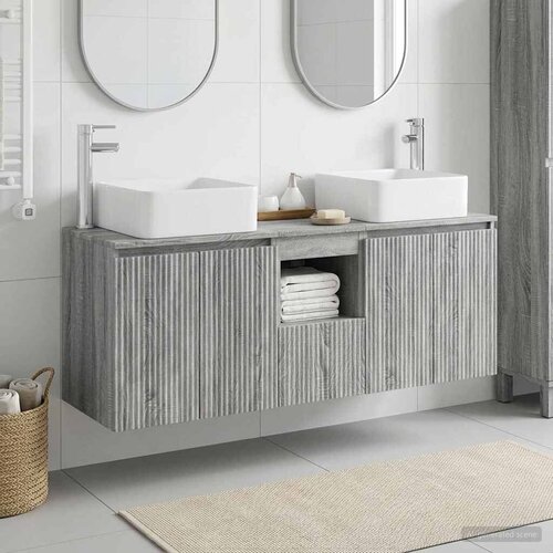  Set ormarića za kupaonicu 3 kom. Siva Sonoma 53 x 35 x 63 cm - Siva Sonoma Cijene