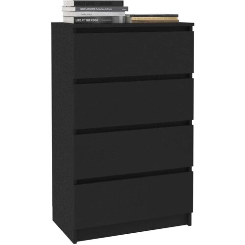 VidaXL Komoda crna 60 x 35 x 98,5 cm od konstruiranog drva Slike