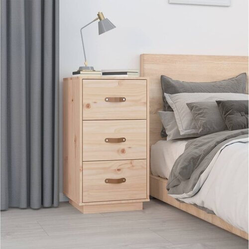VidaXL Nočna omarica 40x40x75 cm trdna borovina Slike