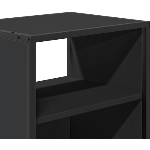  Zidni noćni ormarići 2 kom crni 40x31x39,5 cm Crna Slike