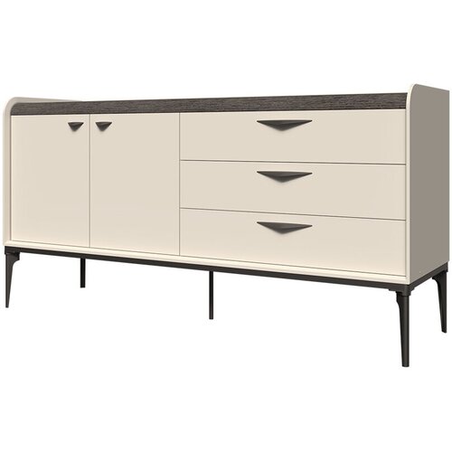 Jela Komoda Soffy K167-2K3F/SF, 166x85x50 cm, Prljavo bela Cene
