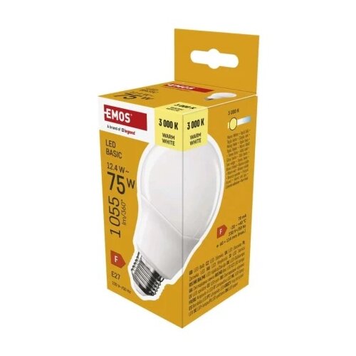 Emos zl5f52 Led sijalica basic a60 12,4w(75w) 1055lm e27 ww ( 3478 ) Cene