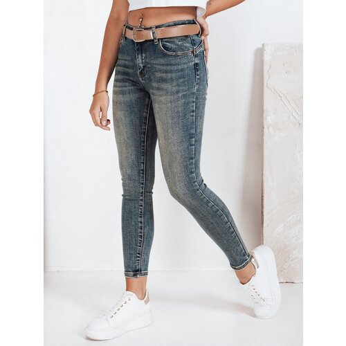 DStreet Jeansy damskie skinny push up niebieskie Slike