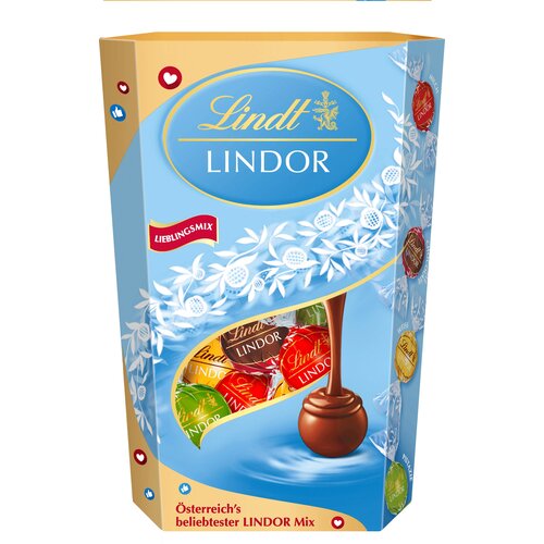 Lindt LINDOR kroglice, najljub&amp;scaron;i miks Cornet - 337 g Slike
