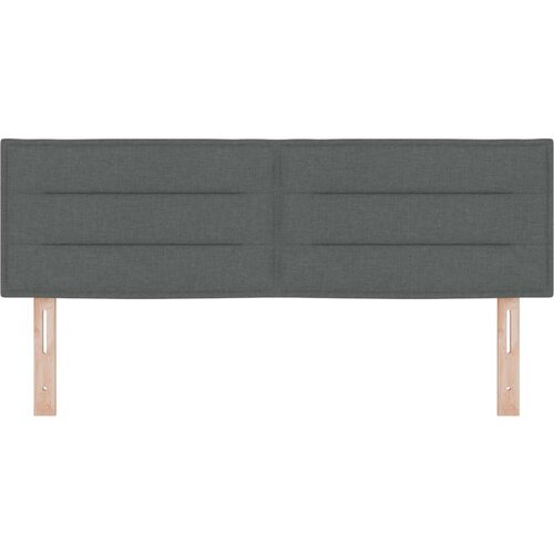 VidaXL vzglavje Komplet 2 Temno sivo Les Za postelje dolžine 140 cm Slike