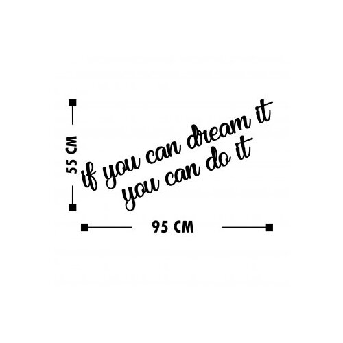Wallxpert If You Can Dream It You Can Do It Black Decorative Wooden Wall Accessory Slike