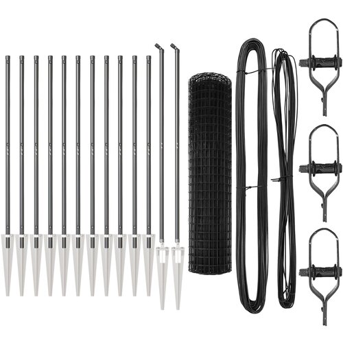 VidaXL Euro ograda Set od 2 Siva Čelik obložen prahom 25 x 1.2 m Slike