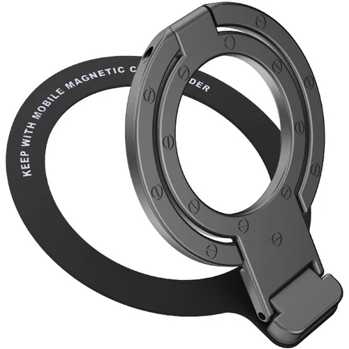 INF Magnetno stojalo za telefon z dvojnim obročem za serijo iPhone 12/13/14/15 Black, (21243616)