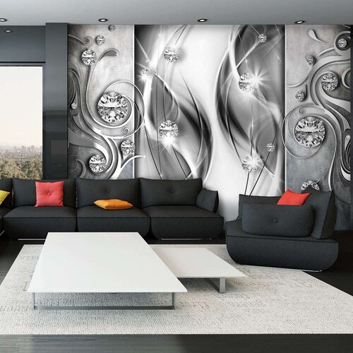  Samoljepljiva foto tapeta - Diamonds in Silver 343x245 Slike