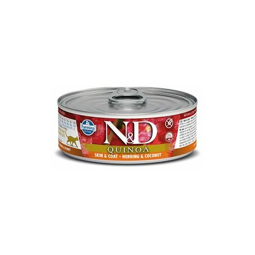 Nuevo N&D hrana u konzervi za mačke - kinoa skin&coat - haringa i kokos - 80gr Slike