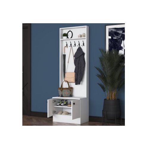 Hanah home Ormarić za hodnik M16 - 1572, 59,8x182,8x35,5 cm, Bijeli Cijene