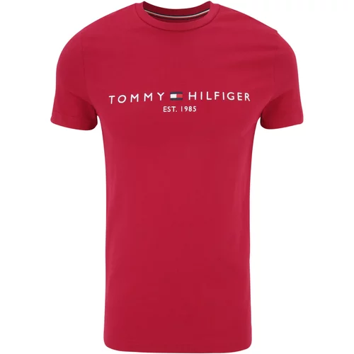 Tommy Hilfiger Majica tamno plava / rubin crvena / bijela