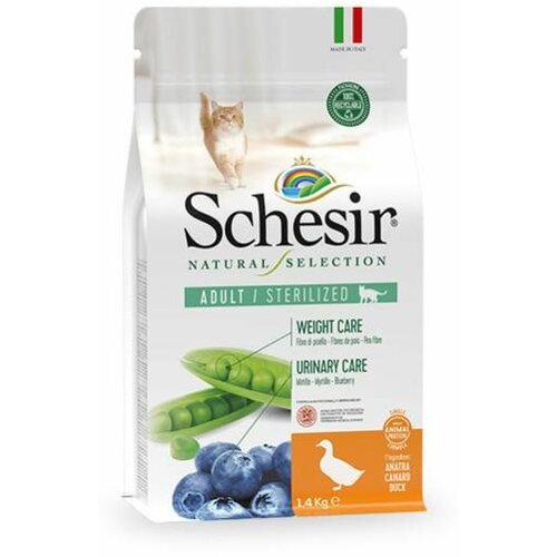 Schesir Dry Cat Natural Selection Sterilized Pačetina, hrana za mačke 350 g Slike