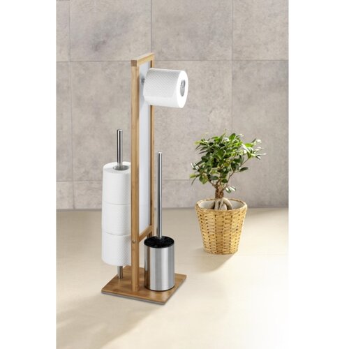 Wenko 24391100 - WC četka RIVALTA 18x70 cm braon/bela/crna Slike