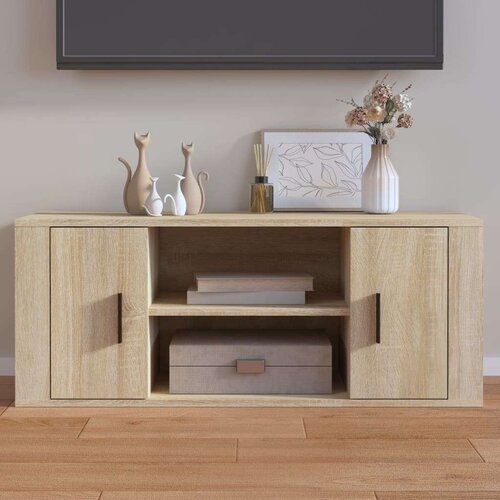 TV omarica sonoma hrast 100x35x40 cm inženirski les, (20730818) Slike